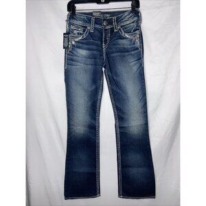 Silver JeansCo Suki Mid rise Bootcut Leg SZ 25x32‎